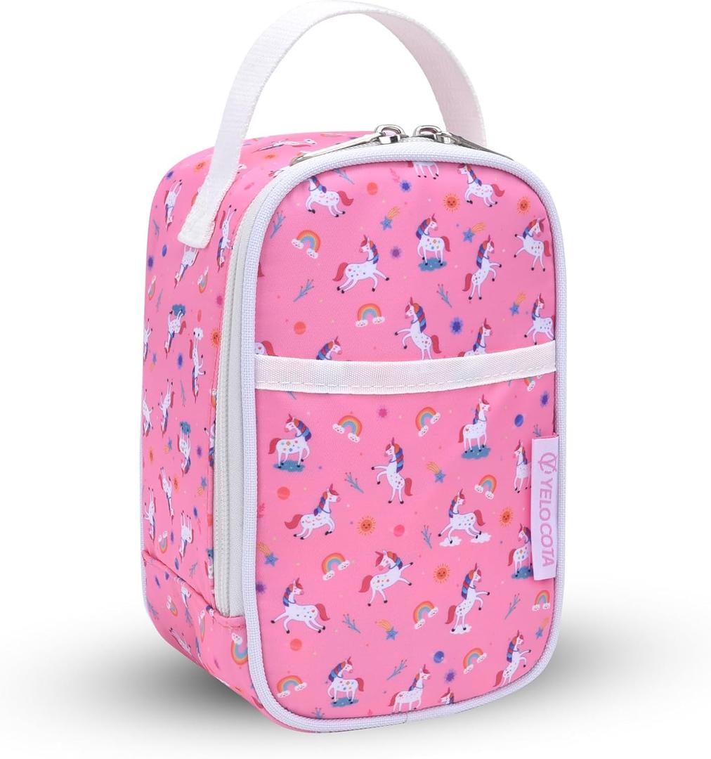 Yelocota Small Insulated Lunch Bag- Snack Bag- Mini Cooler Bag with Handle for Travel,Work,School(Storage Space below 20oz)- Also Suitable for Pairing with Food Jar