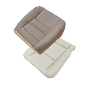 AOUTTUOA Driver Side Bottom Replacement Leather Seat Cover and Foam Cushion Tan Compatible with Ford F250 F350 Super Duty Lariat 2002 2003 2004 2005 2006 2007