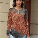 Zeagoo Long Sleeve Shirts for Women Henley T Shirts Loose Fit Tunics Dressy Casual Work Blouses Fall Fashion Tops (L)