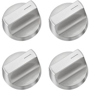 W11366438 5T08 Stove Knobs Replacement Parts for Whirlpool Gas Range Stainless Steel Oven WCG55US6HS00 WCG55US6HS WCG77US0HS Electric Cooktop WCG97US0HS05 Metal Stove Top Knobs 4 Pcs