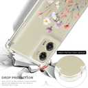 Floral Clear Case for Moto G Stylus 5G 2024 for Women Girls,Pretty Phone Cover,Flower Design Slim Soft Transparent Drop Proof TPU Protective Silicone Bumper Case,FL-37