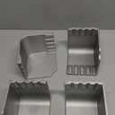 4 Boat Aluminum Corner Cap Casting Suitable for 90 Rounded Corner, not 90 Right Angles. Height: 3-9/16" to 3-5/8" Top: 4-1/16" to 4-3/16"