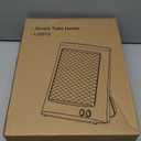 Radiant Space Heater, Portable Electric Heater, Infrared Heaters for Indoor Use, Halogen Heater for Garage Office, Foldable Holder, Overheat and Tip-over Protection, ETL Listed