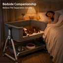 Bedside Dog Bed, Adjustable Elevated Bed Extender, S/M Dogs Cats