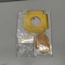 96 Pieces Individual Cupcake Boxes Single Cupcake Container Clear Cupcake Carrier Plastic Cupcake Storage Cupcake Holder with Ribbon and Insert for Wedding Birthday Party Favor, 3.5 x 3.5 x 3.5(Gold)