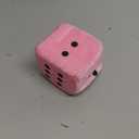 Simgoing 6 Pcs 3 Inch Large Pink Plush Dice Jumbo Square Dice Toys Pillow for Educational Toys Casino Game Themed Nights Party Decorations