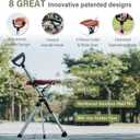 STEP2GOLD Ta-Da Chair Series 2- Portable Walking Stick, Cane with Seat, Foldable Chair, Hiking Stick, for Camping, Hiking, Lightweight Aluminum, Easy Carry, Anti-Slip