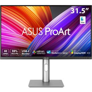 ASUS ProArt Display 32 (31.5" viewable) Professional Monitor (PA329CRV) - IPS, 4K UHD (3840 x 2160), 98% DCI-P3, Color Accuracy E < 2, Calman Verified, USB-C PD 96W, Daisy-Chain, VESA DisplayHDR400