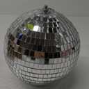 NuLink 8" Disco Ball Decor Hanging Mirror Ball for Big Party Decorations Wedding Home (Silver)