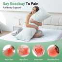 Primesoft Body Pillow for Adults, Memory Foam Long Pillow for Side Sleeper, Fluffy and Firm Full Body Pillow with Removable Pillowcase,Adjustable Filling,20x54 Inch,Green