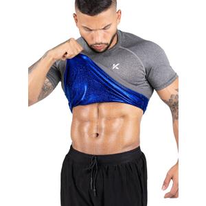 Kewlioo Sauna Shirt for Men - Heat Trapping Sweat Vest, Sauna Suit For Men, Compression Workout Sweat Suit for Gym, Workouts (Medium)