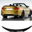 KHK F33 Rear Spoiler, Gloss Black Rear Trunk Spoiler Wings, ABS Material M4 Style Rear Spoiler Wing Lid Fits for 2014-2020 BMW 4-Series F33 F83 M4 430i 440i 428i 435i 2 Door Convertible