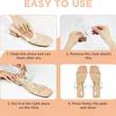 3/4 High Heel Cushion Insoles, Self-Adhesive Arch Support Inserts for Flat Feet and Arch Pain Relief, Gel Shoe Inserts for Sandal, Flats and High Heels (2 Pairs, Beige+ Black, Women's 5-8.5)