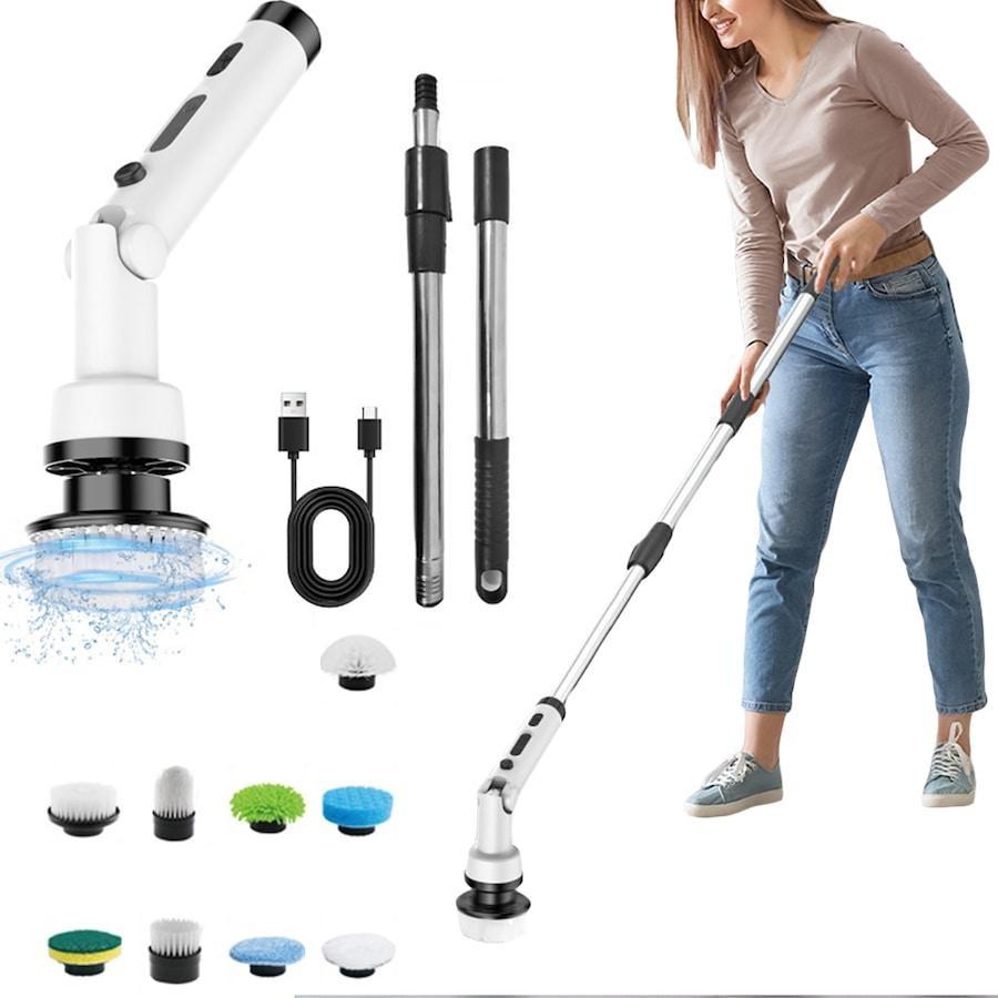 Electric Cleaning Brush, 9 IN 1 Electric Spin Scrubber Cordless Power Electric Scrubbing Cleaning Brush with 