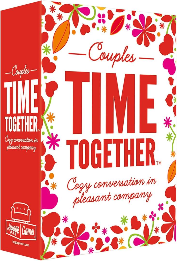 Hygge Games Time Together Couples Game  Fun Conversation Starters Card Game for Couples, Red Romantic, 4" L x 3" W x 1.5" H