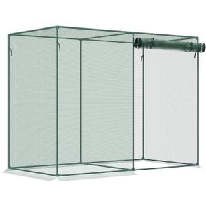 Outsunny 6' x 3' Crop Cage, Plant Protection Tent with Zippered Doors for Vegetable Garden, Backyard, Green