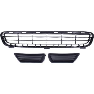ApplianPar Front Bumper Lower Grille and Left Right Side Fog Light Covers Kit for Toyota Camry 2007-2009