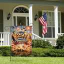 2 x 250 Anniversary USA Garden Flag Double Sided 4th of July Patriotic Party Decorations and Supplies for Home 12.5" X 18"