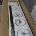 Espird Bathroom Vanity Light, 4 Light Matte Black Vanity Light with Clear Glass Shade, 30in Farmhouse Vanity Light, Bathroom Lighting Fixtures Over Mirror for Bathroom