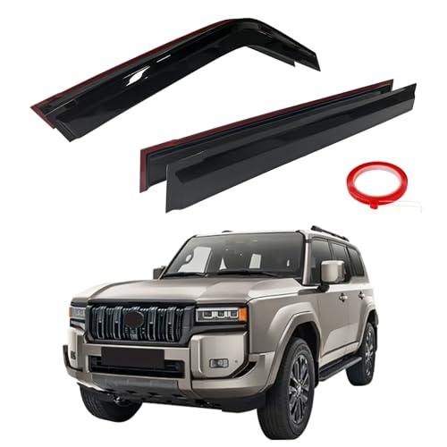 AUXKO Window Rain Guard for Toyota Land Cruiser Prado J250 LC250 & Lexus GX550 2024 2025 Outside Tape-On Shatterproof Sun Smoke Guard Vent Visor Side Wind Deflectors Accessories for Landcruiser Prado