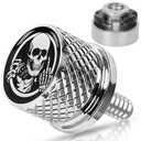 Rear Seat Bolt Screw w/Nut Stainless 1/4"-20 Thread Skull Pattern Knurled | Fits for Harley Touring Fits for Sportster Softail Dyna CVO Fits for Fatbob Electra Glide Fits for Street Glide