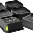 Bed Risers 1 inch, 2 inch, 3 inch, 4 inch, 6 inch, 8 inch Heavy Duty, Oversized Furniture Riser for Couch Sofa Table Chair Leg Frame Dorm, Support up to 6000 Lbs (Black 6 Pack, 2 inch)