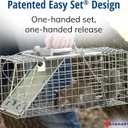 Havahart Easy-Set Catch and Release Small 1-Door Humane Live Animal Trap for Squirrels, Rabbits, Skunks, and Other Small Animals - 1083