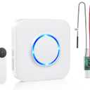 Satisure Wireless Doorbell Chime for Google Nest Doorbell (Wired, 2nd Gen& 3rd Gen) Doorbell Extender with Receiver Connects to Existing Hardwired 58 Chimes and 5 Volume (1 Video Extender 1 Receiver (White)