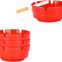 Perfect Stix 4" Red Ashtrays- Pack of 3ct