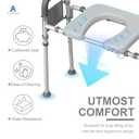 Agrish Raised Toilet Seat with Handles - FSA/HSA Eligible Cozy Padded Elevated Medical Toilet Seat Risers for Seniors, 350lb Adjustable Handicap Toilet Riser - Gray