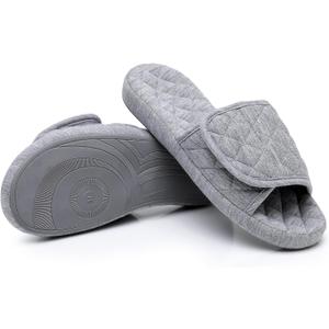 Git-up Womens Orthotic Slippers with Arch Support for Plantar Fasciitis Pain Relief, Open Toe Adjustable Memory Foam Slide House Slippers
