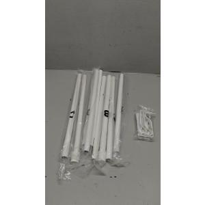 Heavy Duty Curtain Rods for Windows 66 to 120 Inch, 1 Inch Adjustable White Curtain Rod Set with Easy Installation and Modern Design (A1,White,30-120")
