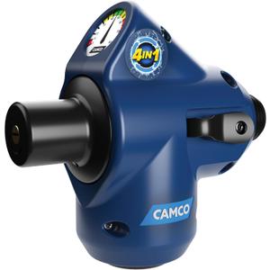 Camco Tastepure 4-in-1 Adjustable RV Water Pressure Regulator - Combines a 90 RV Hose Elbow Design, Pressure Gauge, Adjustable Regulator, & Shut-Off Valve in One RV Accessory (40065), 5 5/16" x 2 5/8" x 4 13/16"