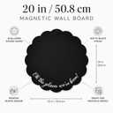 Hoteam Scalloped Round Magnetic Board, Personalized Travel Magnetic Boards for Photos & Keepsakes Display, Decorative Travel Memory Wall Art, Heavy-Duty Metal Panel Gift for Travelers(20 Inch)