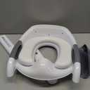 Potty Training Seat, SKYROKU Upgrade Toddler Toilet Seat for Kids, 2in1 Potty Training Toilet, Guard Anti-Slip Pad Step Stool,New Sector-Shape Stabilized Base and Heavier More Reliable (8899 Grey)