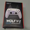 NBCP For PS4 Wireless Controller, Compatible With PS4/PS3/PC/iOS/Android,Six-Axis Gyroscope, Dual Vibration,1200mAh Battery,Dual Hall Effect Triggers,Touchpad,Turbo Function (Grey)