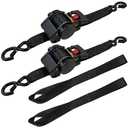 UMIRO Retractable Ratchet Straps 3500lbs Break Strength, Heavy Duty 2''x10' Auto Retract Tie Down Ratchet Straps Upgraded Controller Retraction Ratchet Strap for Trailer, Motorcycle, ATV