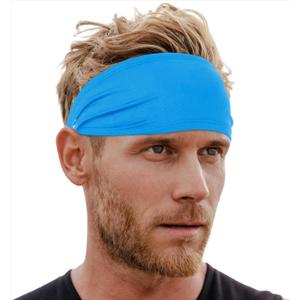Tough Headwear Tough Outfitters Headband for Men - Mens Headbands - Working Out Sports Performance Head Bands - Athletic Cycling Running Sweat Band, Football Headbands - Sweat Bands Men/Women (Cool Blue)
