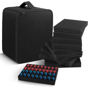 Miniature Storage Figure Case -352 Slot Figurine Minature Box Compatible with D&D,40K and More(Case Only) (Black)