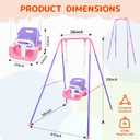 3-in-1 Height Adjustable Baby Swing Set for Ages 1-10 Years Safe & Durable