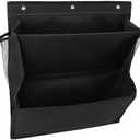 Yosoo 2 Tier Hanging Shoe Rack with Adhesive Hooks, Efficiently Utilize Vertical Space, Oxford Cloth Shoe Holder for Home Bedrooms, Bathrooms, Entryways (Black)