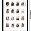 Americanflat 15x20 Picture Frame with 16 Openings for 2x3 Instant-Print Photos - Black Mini Picture Frames for Wall Display with Polished Plexiglass