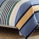 Nautica - Twin Comforter Set, Reversible Cotton Bedding with Matching Sham, Medium Weight for Year Round Use, Dorm Essentials, Oeko-Tex Certified (Dover Blue)