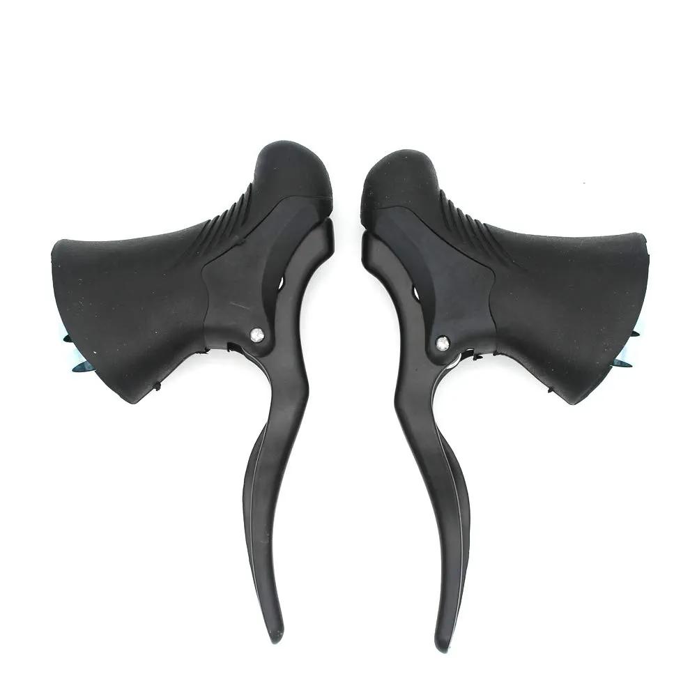 hong111 Bicycle Brake Lever,Bicycle Brake Handle 1 Pair Universal Aluminum MTB Mountain Bike Cycling Brake Levers Front & Rear Brake Levers Drop Handlebar Set