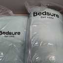 Bedsure Full Comforter Set Mint Green - Bed in a Bag Full Size Bedding Set 7 Pieces, GentleSoft Pintuck Bed Set Gift for Family, All Season Down Alternative Comforter with Sheets, Pillowcases & Shams