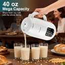 8 in 1 Nut Milk Maker Machine, 40oz Soy Milk Maker Blender, Homemade Soy Milk, Oat Milk, Almond Milk, Juice, Plant Based and Non Dairy Beverages, 12H Delay Start | Keep Warm | Self Cleaning, White