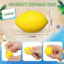 Jerify 100 Pcs Lemon Stress Balls Bulk Lemon Party Favors Mini PU Foam Ball Toys for School Carnival Themed Party Prize Bag Fillers