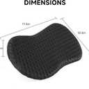 Livtribe Car Seat Cushion - Memory Foam Seat Pad for Sciatica & Lower Back Pain Relief - Driving Cushion with Breathable Mesh Cover - Road Trip Essentials for Drivers (3D Black)