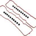 Engine Valve Cover Gasket - Compatible for Dodge for Ram 1500 3.7L 2005-2010 for Jeep Grand Cherokee 3.7L 2005-2010 for Mitsubishi for Raider 3.7L 2006-2009 - Replace Part VS50652R - Set of 2
