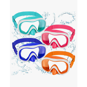 4Packs Kids Swim Goggles with Nose Cover Diving Mask Elastic Fabric Strap Diving Swim Mask Swimming Goggles Lens Waterproof Clear Snorkel Goggle